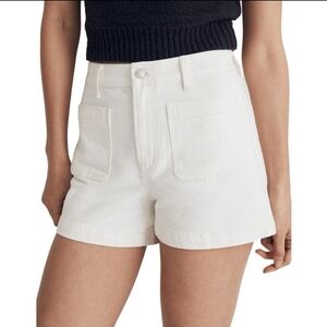 Madewell The High-Rise Sailor Short in Tile White Women’s Size 29 High Waist